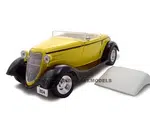 1934 Ford Convertible Custom Yellow 1/24 Diecast Car by Unique Replicas