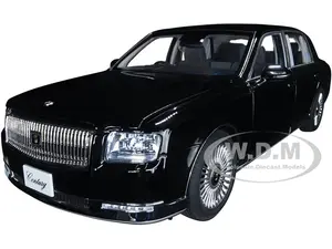 Toyota Century with Curtains RHD (Right Hand Drive) Black Special Edition 1/18 Model Car by Autoart