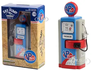 1948 Wayne 100-A Gas Pump "VP Racing Fuels" Blue and Gray "Vintage Gas Pumps" Series 13 1/18 Diecast Replica by Greenlight