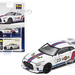 Nissan GT-R (R35) 23 White with Blue and Red Stripes "Martini Racing" Limited Edition to 960 pieces Worldwide 1/64 Diecast Model Car by Era Car