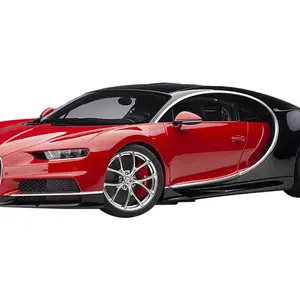 Bugatti Chiron Italian Red and Nocturne Black 1/12 Model Car by Autoart