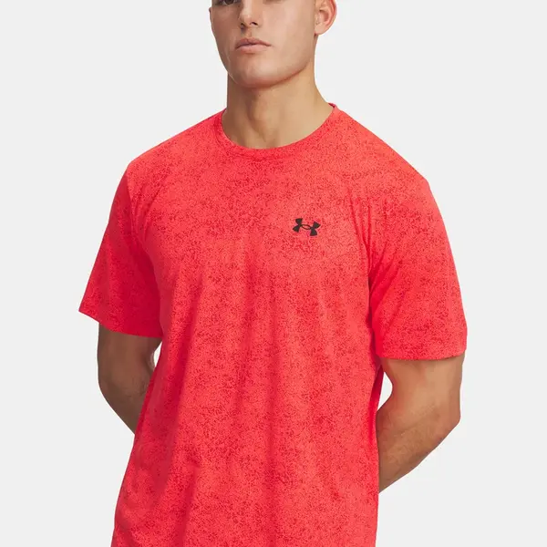 Pánské tričko Under Armour UA Tech Tee Pixelate-RED - Pánské