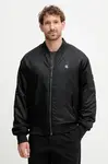 Bomber bunda Calvin Klein Jeans černá barva, přechodná, oversize, LV04RC526G