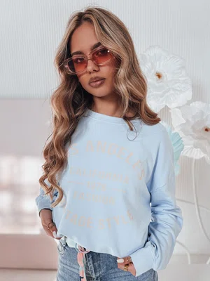Bluza damska one size oversize KALISTYLE błękitna Dstreet