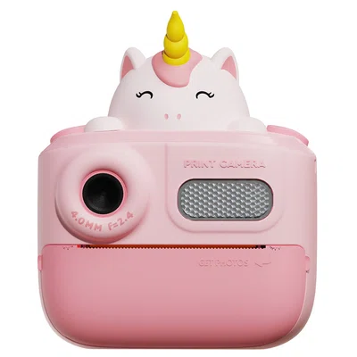 WOWKIDS K64 Kids Instant Print Camera 48MP Front & Rear Dual Cameras - Pink Unicorn