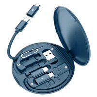 Portable USB Cable Case USB Type-C Converter Adapter Data Transfer Cable Kit SIM Card Storage Case
