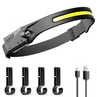 Bright LED Headlamp 270 Degree Wide Beam & Spotlight 4 Sensor Modes for Outdoor Cycling Camping Hiking - with 4 buckles