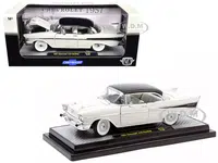 1957 Chevrolet 210 Hardtop White with a Black Top and White and Black Interior Limited Edition to 6650 pieces Worldwide 1/24 Diecast Model Car by M2