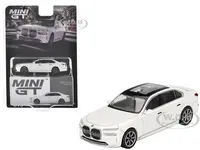 BMW i7 xDrive60 Mineral White Metallic Limited Edition 1/64 Diecast Model Car by Mini GT