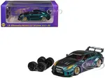 Nissan 35GT-RR "LB-Silhouette Works GT" RHD (Right Hand Drive) Magic Purple Metallic with Extra Wheels 1/64 Diecast Model Car by CM Model