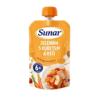 SUNAR príkrm zelenina s kuraťom a ryžou 6m+ 120 g