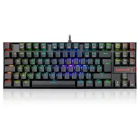 Redragon K552P-KR-FR RGB Backlight TKL Mechanical Keyboard Compact 88 Keys AZERTY FR Layout Red Switch - Black