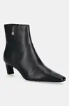 Tommy Hilfiger  Kožené kotníkové boty  SQUARE TOE KITTEN BOOTIE