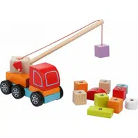Cubik Autožeriav s magnetom drevená skladačka