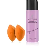 Real Techniques Brush Sponge + Cleasing Gel sada na obličej