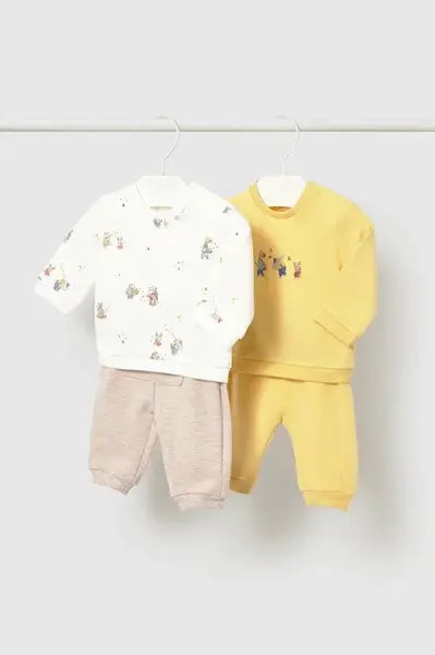 Mayoral Newborn teplákový set kojenecký bavlněný s elastanem