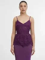 Orsay Fialový dámský krajkovaný top - Dámské