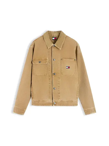 Tommy Jeans Prechodná bunda  farba ťavej srsti