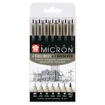 Sakura Micron perá 6 plus 1 Pigma Brush zdarma-Sakura