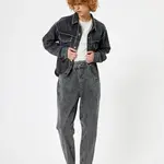 Koton Baggy Jeans High Waist Loose Fit Elastic Waist Straight Leg - Baggy Jeans