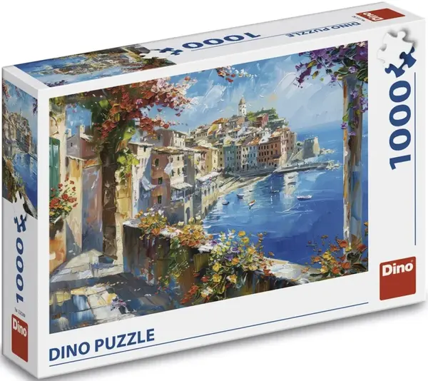 Puzzle Středomořské městečko 1000 dílků (poškozená)