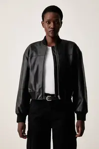 Guess Jeans  bomber dámský z imitace kůže