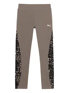 PUMA Legíny  farby bahna / čierna / biela