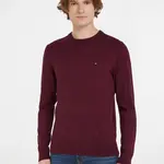 Vínový pánský svetr s příměsí kašmíru Tommy Hilfiger - Pánské