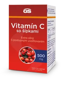 GS Vitamín C500 so šípkami, 100+20 tabliet