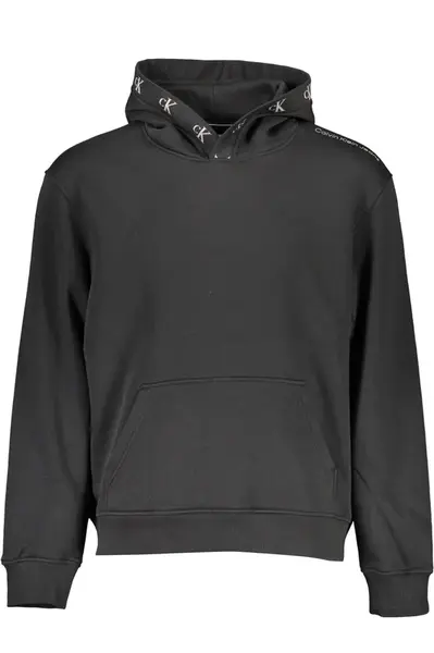 Černá mikina Calvin Klein s kapucí