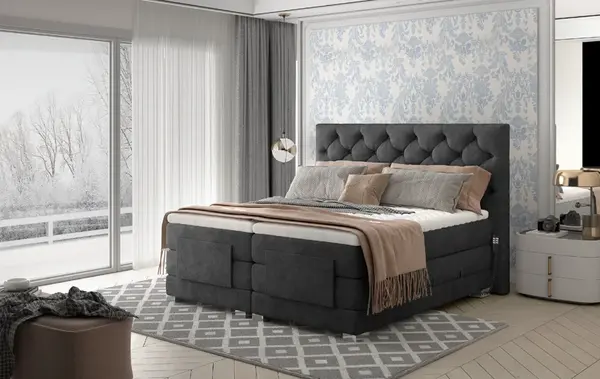 Boxspring Clover Rozměr: 140 x 200 cm, látka: Dora 96