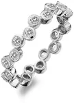 Hot Diamonds Luxusní stříbrný prsten s topazy a diamantem Willow DR208 50 mm