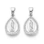 Religion Brass Pave Clear Cubic Zirconia Pendants