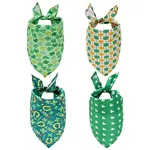 4Pcs 4 Styles Triangle Polyester Pet Handkerchi