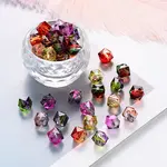 Two Tone Transparent Spray Painted Acrylic Beads