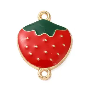 Fruit Theme Alloy Enamel Connector Charms
