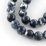 Dyed Natural Ocean White Jade Round Bead Strands