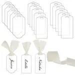 24Pcs Rectangle Acrylic Blank Name Cards