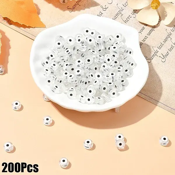 200Pcs Transparent Acrylic Beads