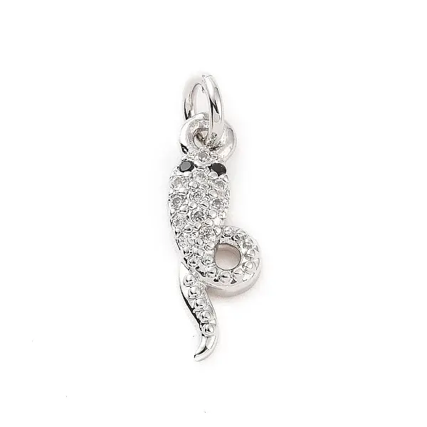 Brass Micro Pave Cubic Zirconia Pendants