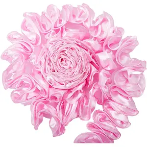 4.6-5 Yards Polyester Satin Chiffon Wavy Lace