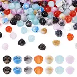 140Pcs 7 Colors Two Tone Acrylic Beads