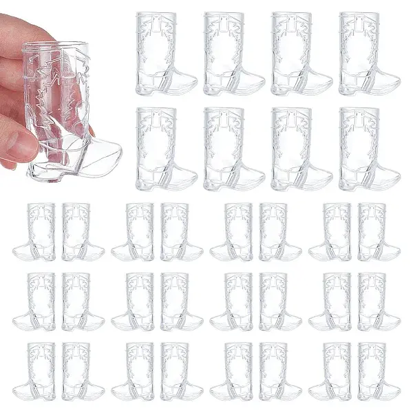 Cowboy Boots Shape Plastic Wine Glasses for Doll Miniatures