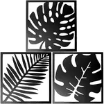 3Pcs Leaf Acrylic Mirror-Like Wall Stickers