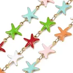 304 Stainless Steel Enamel Starfish Link Chains