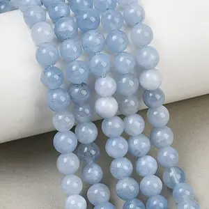 Natural Dyed White Jade Beads Strands