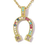 Brass Micro Pave Colorful Cubic Zirconia Pendants