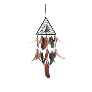 Cotton Woven Net/Web with Feather Hanging Decorations