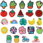 24Pcs 23 Styles Fruits PVC Plastic Beads