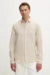 Tommy Jeans košeľa pánska s ľanom